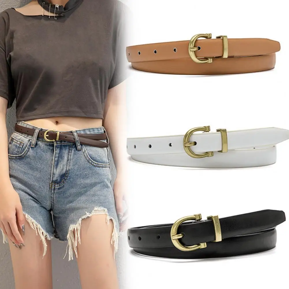 Cintura Sottile Regolabile Jeans A Lunga Durata Cintura Donna Moda Semplice Cintura Ultrasottile Ornamento Donna
