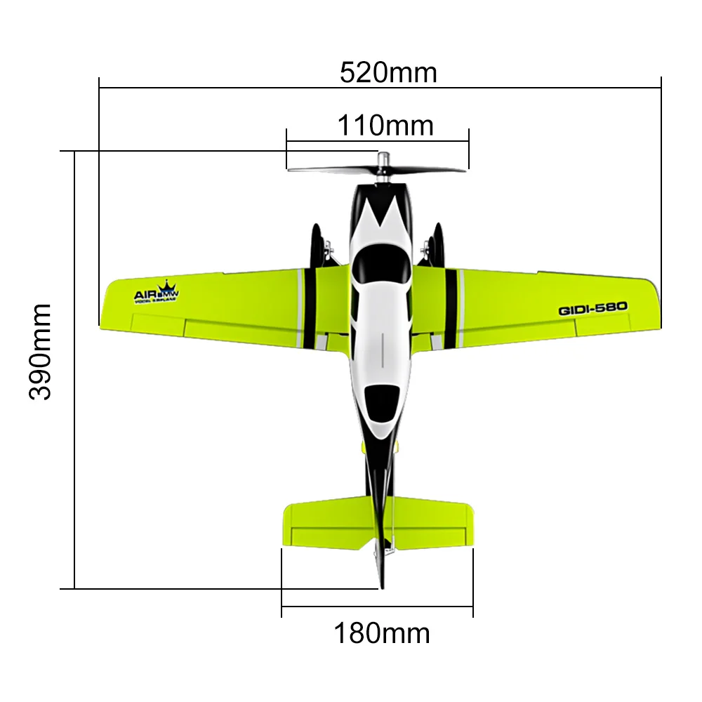 9IMOD RC 비행기 580 SR22 브러시리스 4채널 EPP 비행기 자동 균형 조정 30분 비행 시간 1000mAh 제어 글라이딩 항공기
