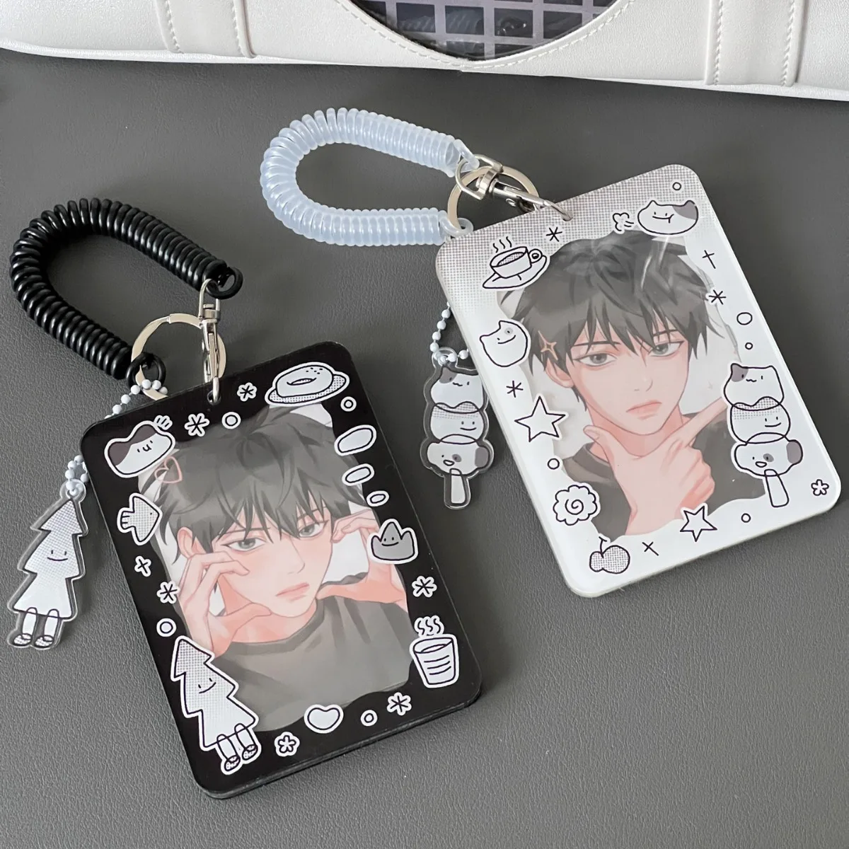 New Arrival Kawaii Black White Cute Animal Acrylic Card Sleeve 3 Inch Kpop Photocard Holder Credit Id Bank Card Photo Display 2