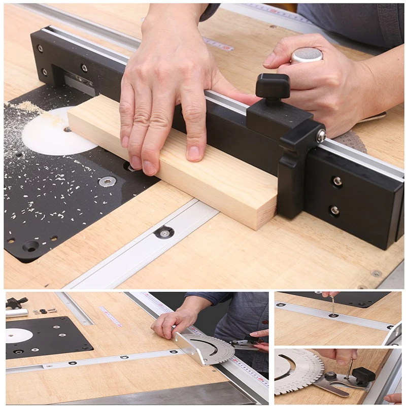 Brass Handle 450mm Miter Gauge With Box Jiont Jig Track Stop Table Saw Router Miter Gauge Saw Assembly Ruler Woodworking Tools woodworking tools woodworking tool miter track jig woodworking miter gauge