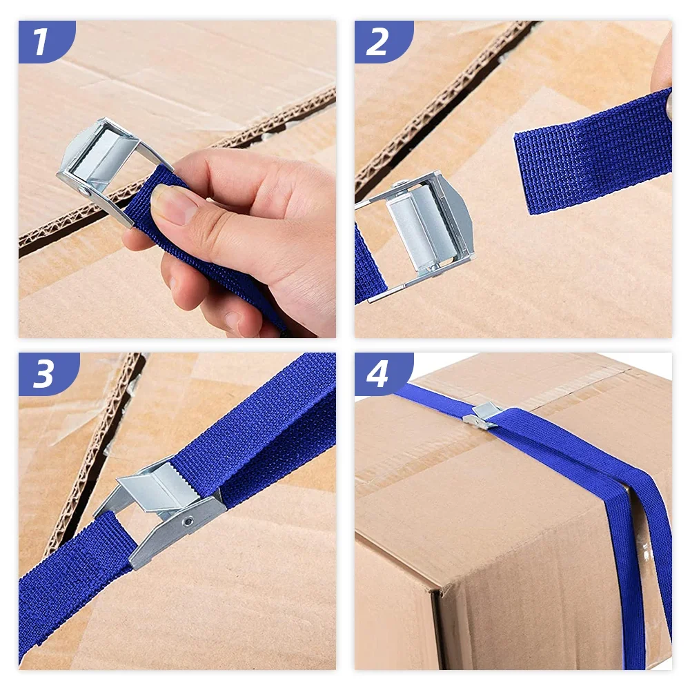 10PCS Reusable Buckle Strapping Ties-Adjustable Cam Lock Straps Made of Anti-Rust Alloy for Secure Fastening