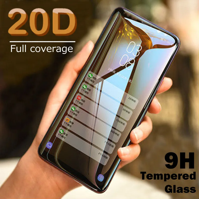20D Full Curved Vetro Temperato Galaxy S8 S9 Plus Note 8 9 S7Edge Screen Protector Per Samsung A6 A8 Protettivo