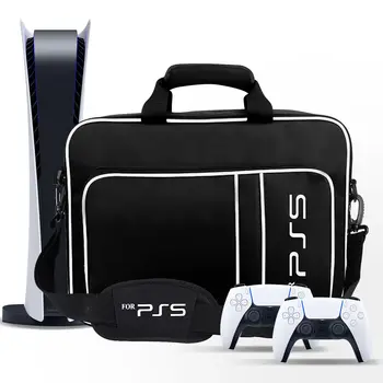 Étui de voyage pour PS5, étui de protection adapté au disque PS5/console édition numérique, contrôleurs, cartes de jeu, casque