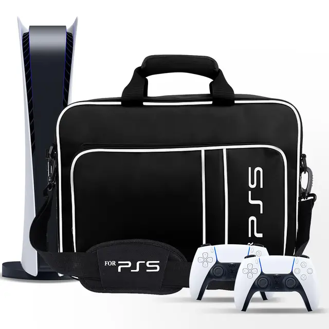 For PS5 Travel Case for PS5 Protective Case Bag Suitable for PS5 Disc/Digital Edition Console, Controllers, Game Cards, Headset