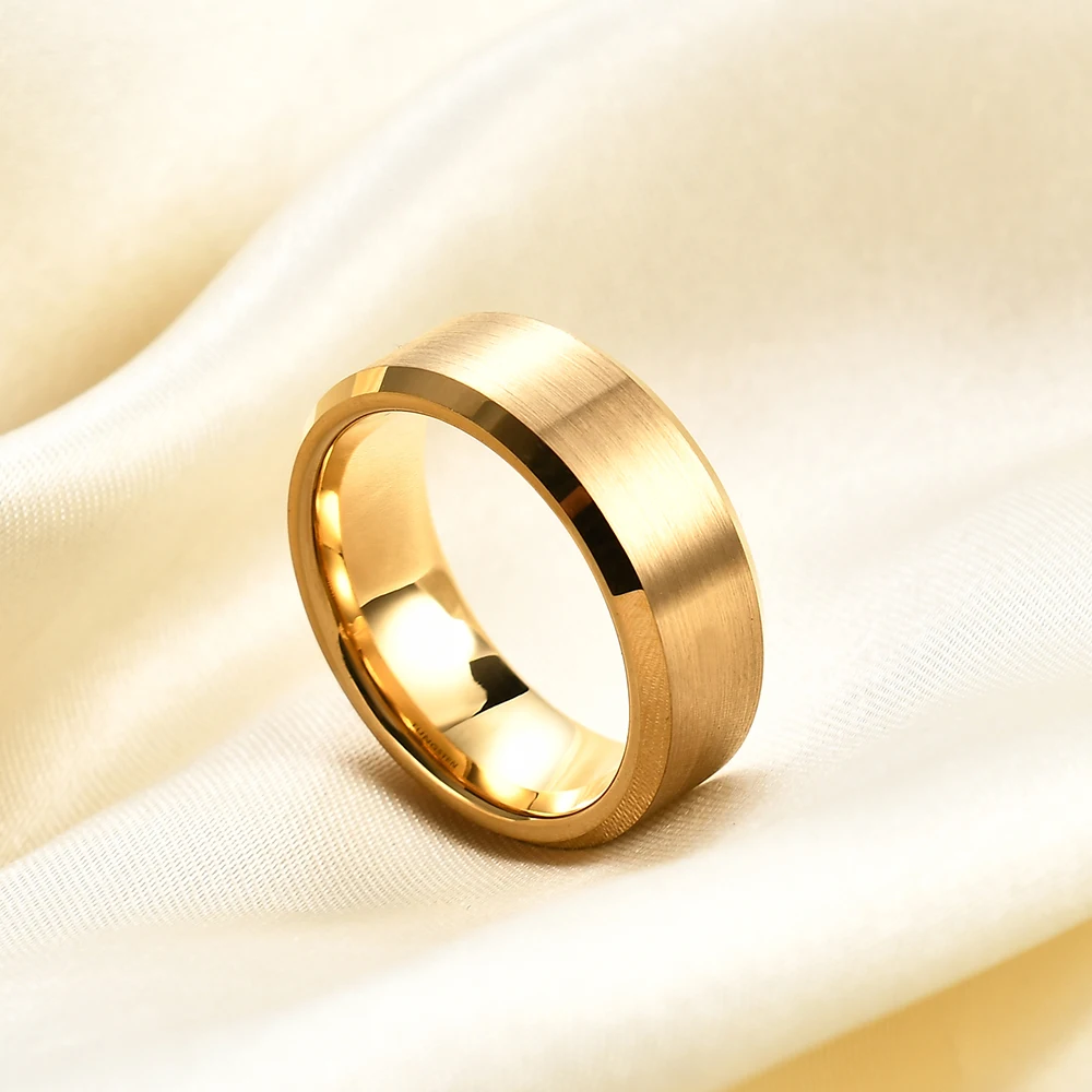 4/6/8mm Wolframstahl Gebürsteter Ring Edelstahl Paar Vielseitiger Modischer Ring für Damen Herren Hochzeit Party Geschenk Schmuck – Detail 5