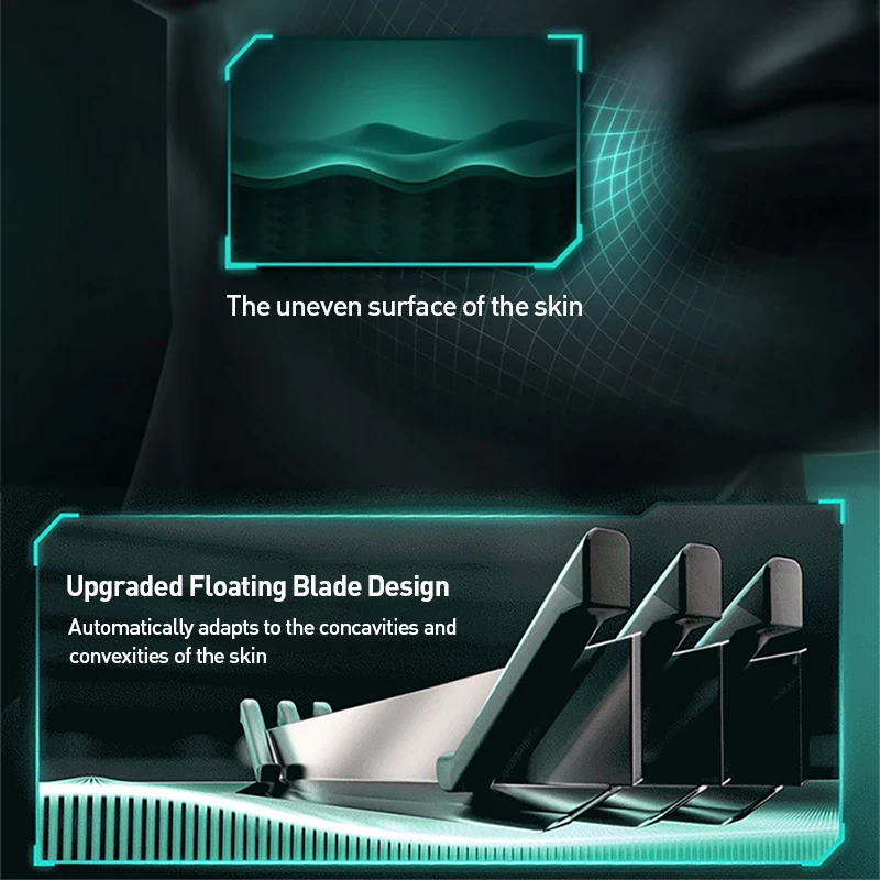 질레트 벡터 면도기 3D 플로팅 블레이드 업그레이드된 윤활성 강화된 내구성 벡터 2보다 2.5배 더 내구성