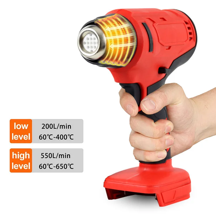 Lithium Battery Rechargeable Heat Gun, Small Wireless Plastic Welding Gun, High-power Portable Heat Shrinkable Film Baking Gun