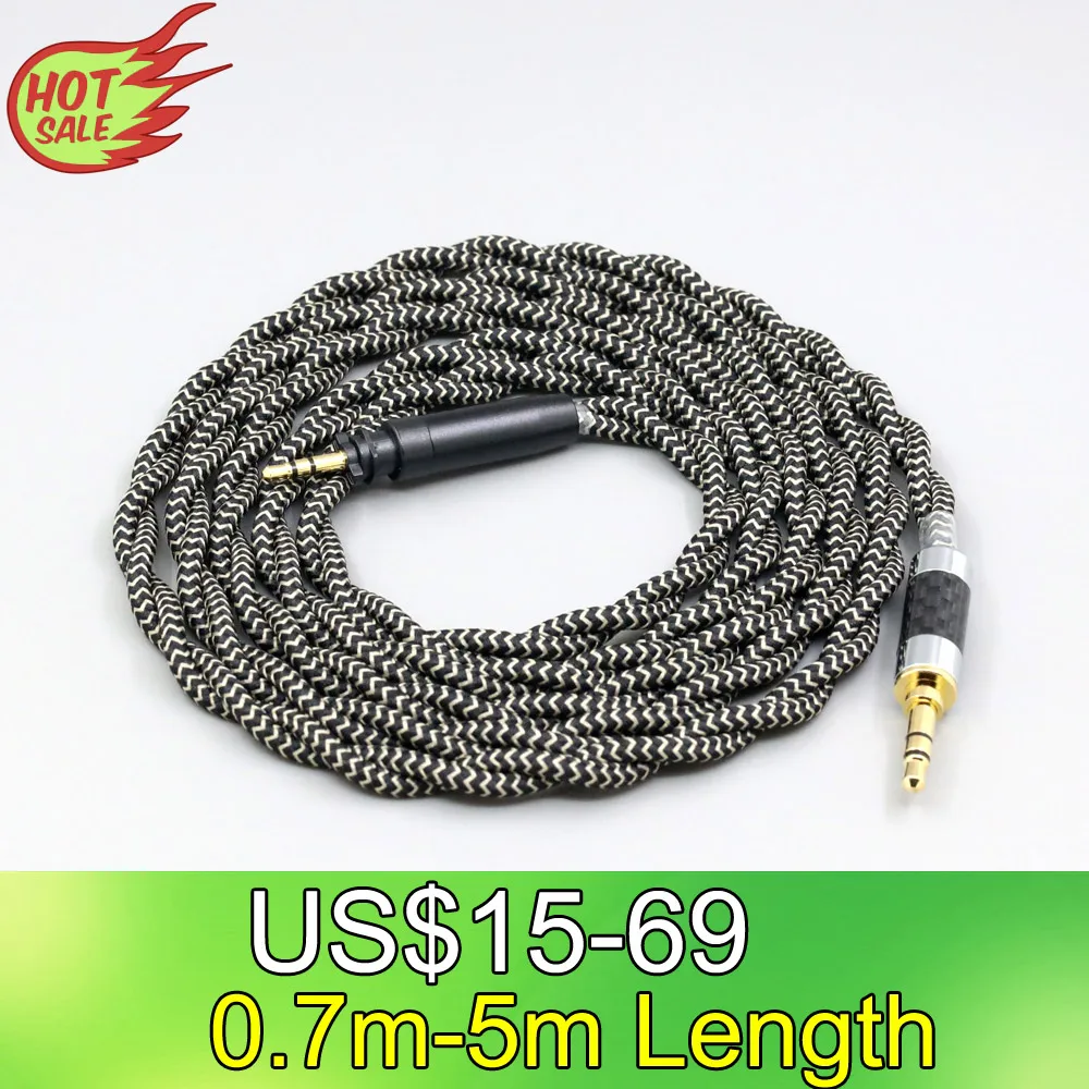 

LN008474 2 Core 2.8mm Litz OFC Earphone Shield Braided Sleeve Cable For Shure SRH440A SRH840A Headphone Earphone headphone