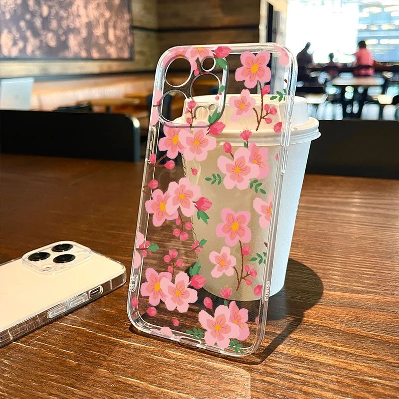 حافظة لهاتف آيفون 16 برو حافظة آيفون 15 برو ماكس 13 14 12 11 X XS Max XR 7 8 Plus SE 2020 2022 غطاء خلفي ناعم للفتيات
