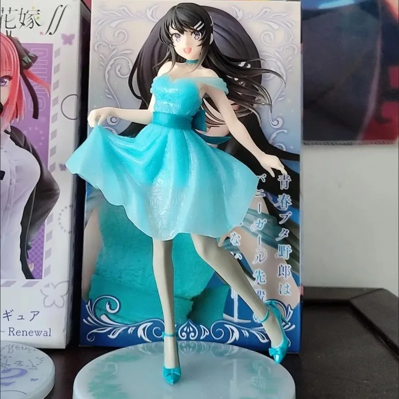 

Genuine Anime Figure Sakurajima Mai Rascal Does Not Dream Of Bunny Girl Dress Ver. Model Dolls Action Figurien Birthday Gift Toy