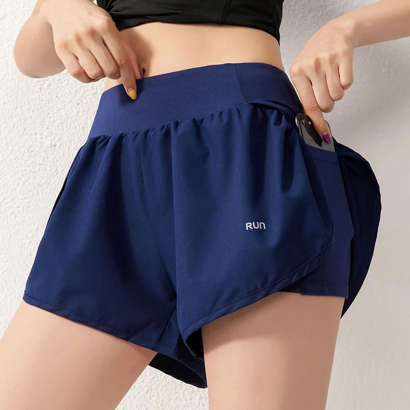 Gym Yoga Women's Cycling Shorts Tight Skirt Fitness Elastic High Waist Double Layer Ladies Short Security Leggings Women sports shorts running shorts yoga shorts workout shorts seamless shorts