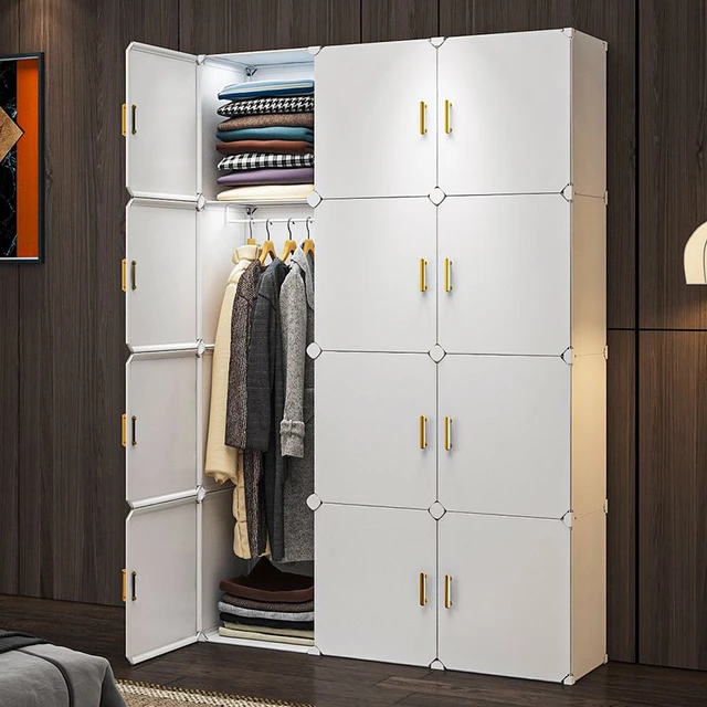 Armoire Penderie pour Chambre Adulte. Meuble robuste et moderne en Bois