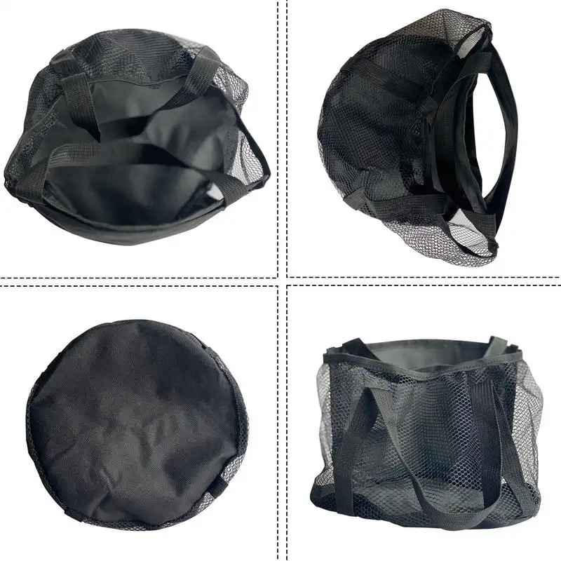 Bowling Mesh Bag Mesh Tote Bag Bowling Ball Holder With Handle Anti-Scratch Pocket Sport Storage Holder Pouch For Outdoor Women