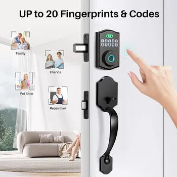 Fingerprint lock, password lock, hidden key lock, American lock, smart lock, can be equipped with door handle lock 1