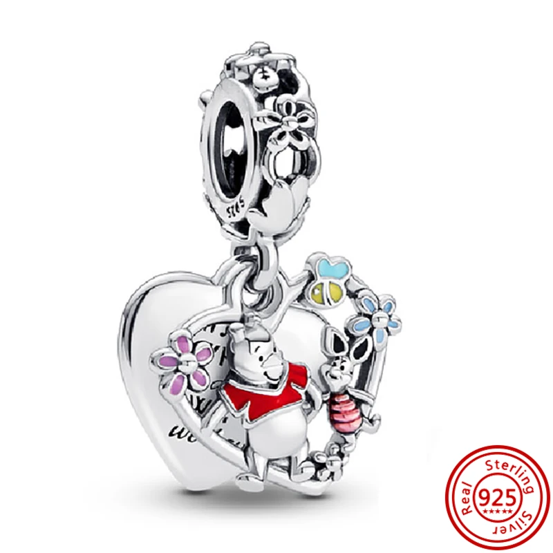 MINISO Disney Winnie the Pooh Tiger Piglet Birthday Charm Fit Pantaro Bracelet DIY Women Exquisite High Quality Jewellery Gift 5
