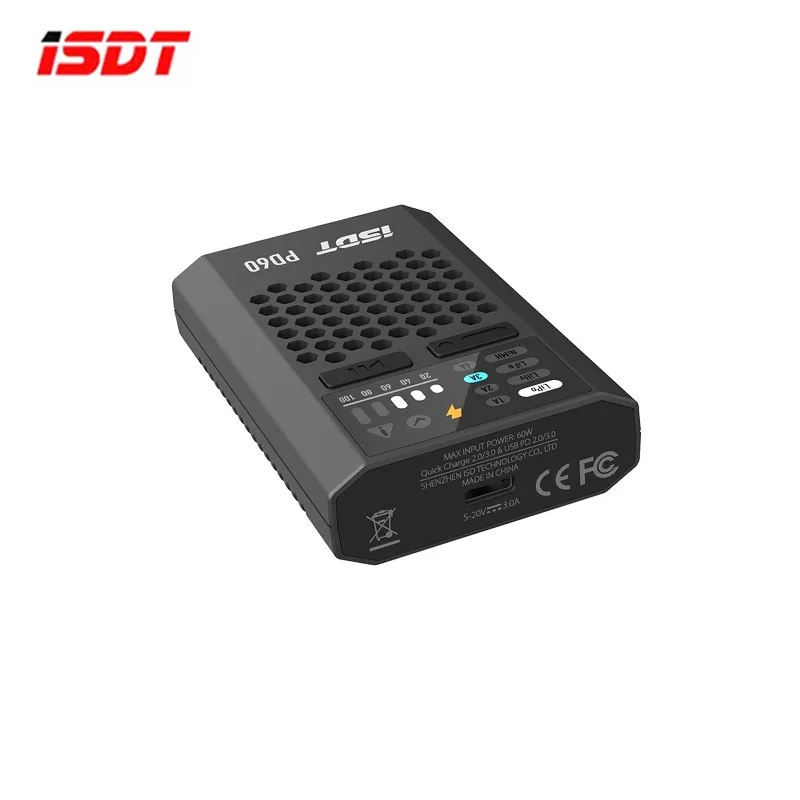 ISDT PD60 60W Type-C tölvubræði fyrir RC LiPo-batteríur 1-4S
