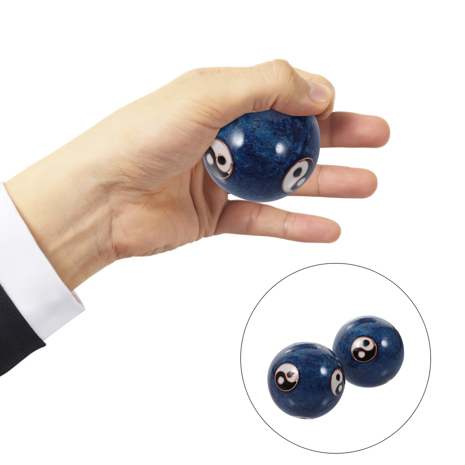 Balls Hand Baoding Ball Massage Exercise Chinese Health Stress Enamel Tai Relieve Meditation Yang Yin Chime Sound Asian Chi