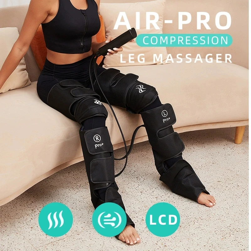 Air Compression Leg Massager with Heat for Muscle Fatigue Relief