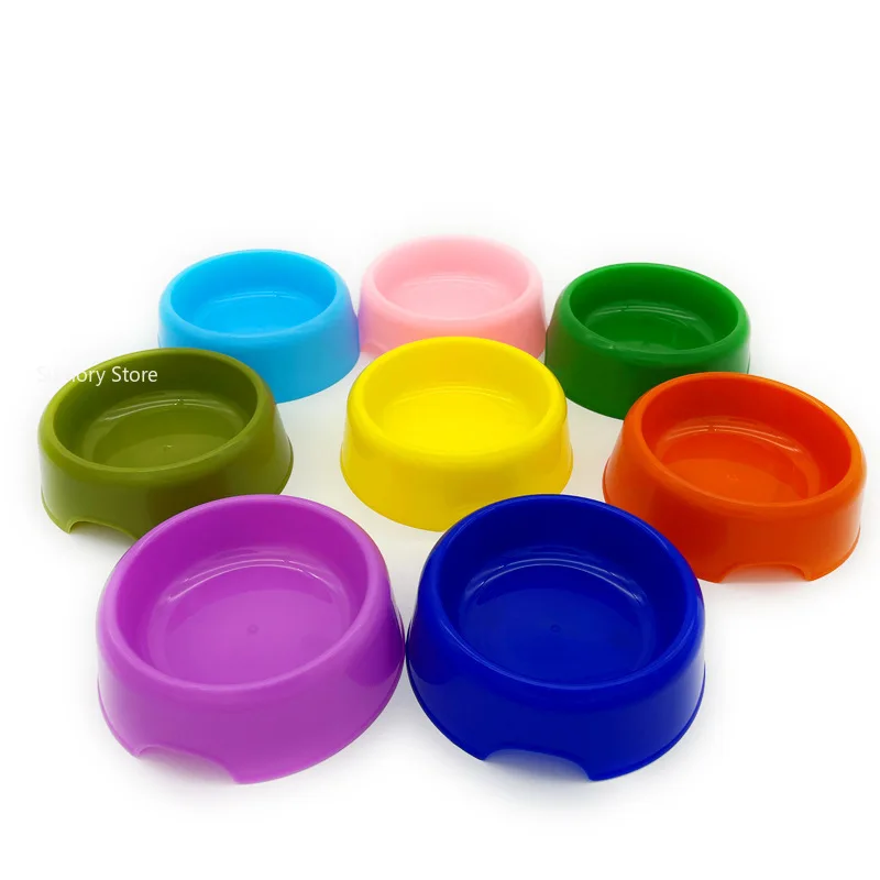 Solid Color Pet Bowl Plastic Dog Bowl Cat Round Single Bowl Thickened Eco-Friendly Dog 사발 Pet Supplies Dog Accessories Solid Color Pet Bowl Plastic Dog Bowl Cat Round Single Bowl Thickened Eco-Friendly Dog 사발 Pet Supplies Dog Accessories