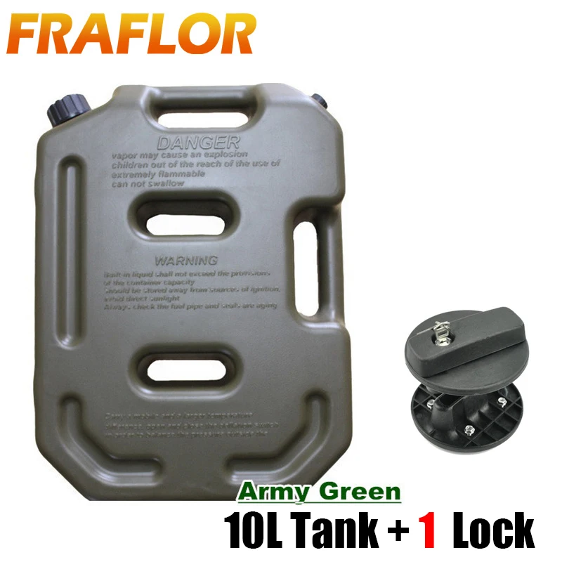 10L JERRY CAN FUEL PLASTIC PETROL DIESEL RED PORTABLE 10 LITRE AND SPOUT CT5928 - View #3