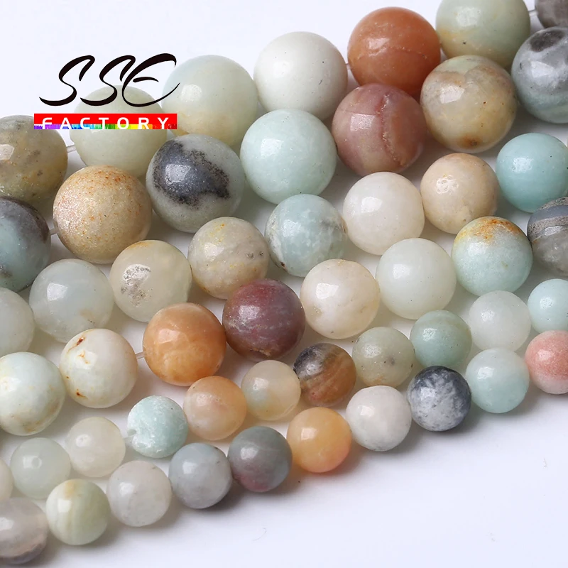 Dream Ocean Stone Beads For Jewelry Making Round Spacer Allentati Beads Braccialetto Fai Da Te Collane Accessori 4 6 8 10 12Mm 15 "Strand