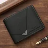 Slim Leather Wallet for Men RFID Blocking Bifold Front Pocket Wallet Minimalist Credit Card Holder Cash Money Clip