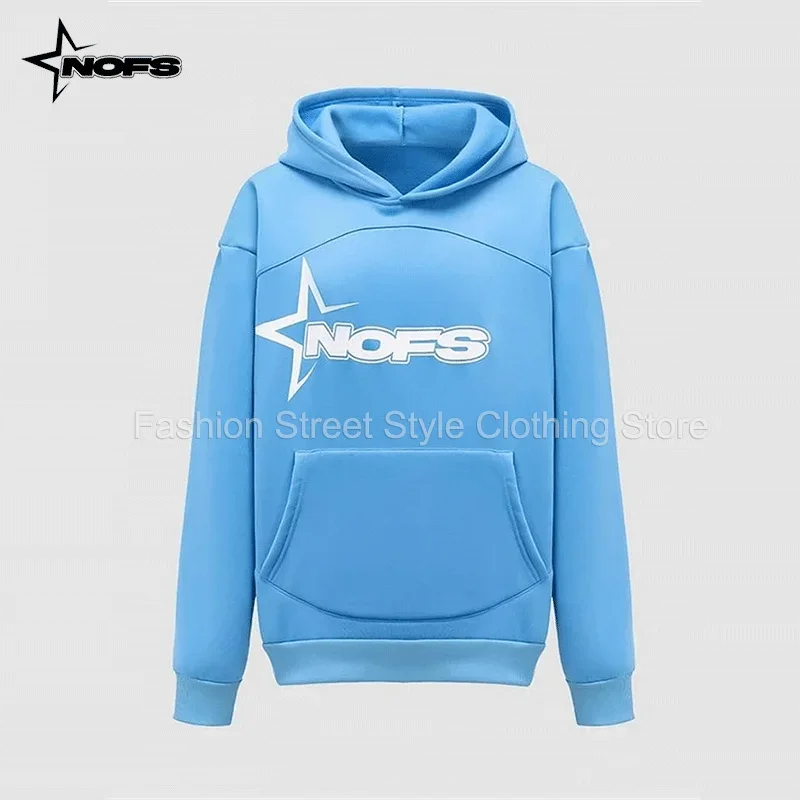 NOFS y2k Hip Hop Street Tracksuit Tops Young Casual Sports Hoodies Harajuku Fashion Men Women Sweatshirt Pullover Streetwear