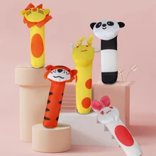 

Baby Hand Bell Rattle Mobiles Newborn Soft Cartoon Animal Rattle Toy 0-12 Months Infant Plush Early Educational Toys Gift