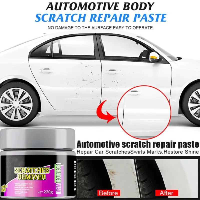 

Liquid Glass Coating Polishing Wax Super Hydrophobic Paint Care Durability Anti Corrosion 220g Repair Paste For Deep Scratches