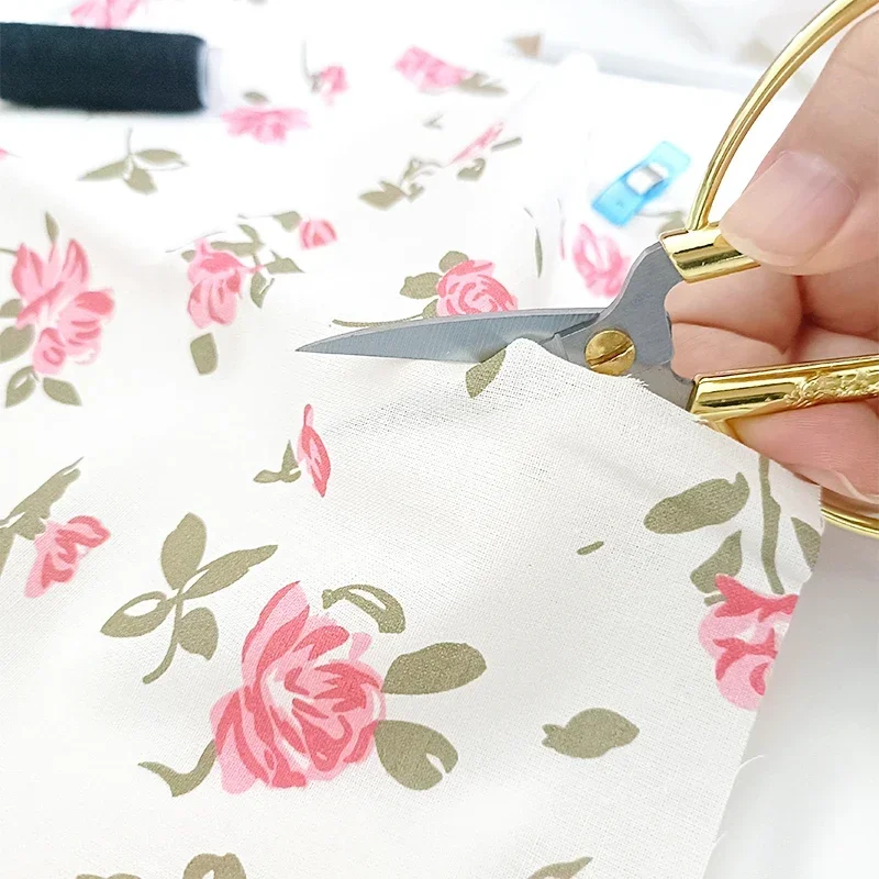 Stainless Steel Sewing Gold Scissors Short Cutter Durable Vintage Embroidery Tailor Scissors Fabric Cutter Craft Tool Sewing sewing scissors tailor scissors craft scissors sewing supplies