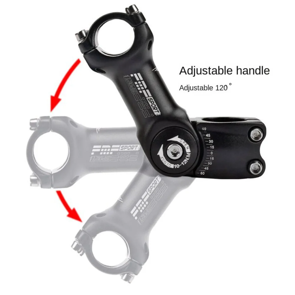 Adjustable Angle Bicycle 25.4/31.88mm Handlebar Stem Riser Aluminum Alloy Front Fork Stem