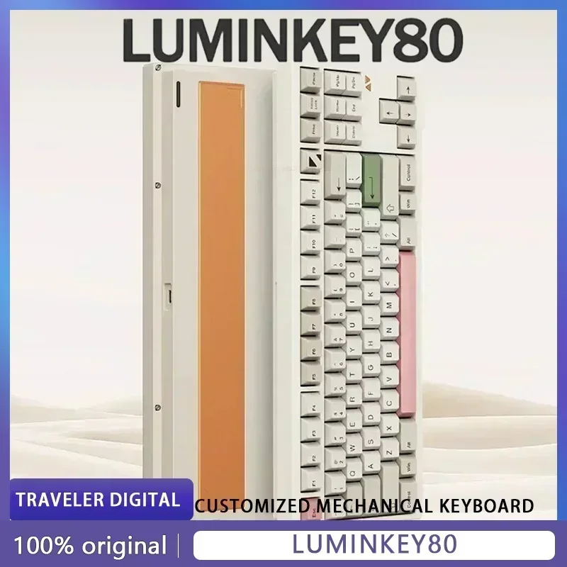 

Luminkey80 Mechanical Keyboard Aluminum Kits All Aluminum Customized Shell Tri-mode Hot-swap PBT Ergonomics PC Peripherals