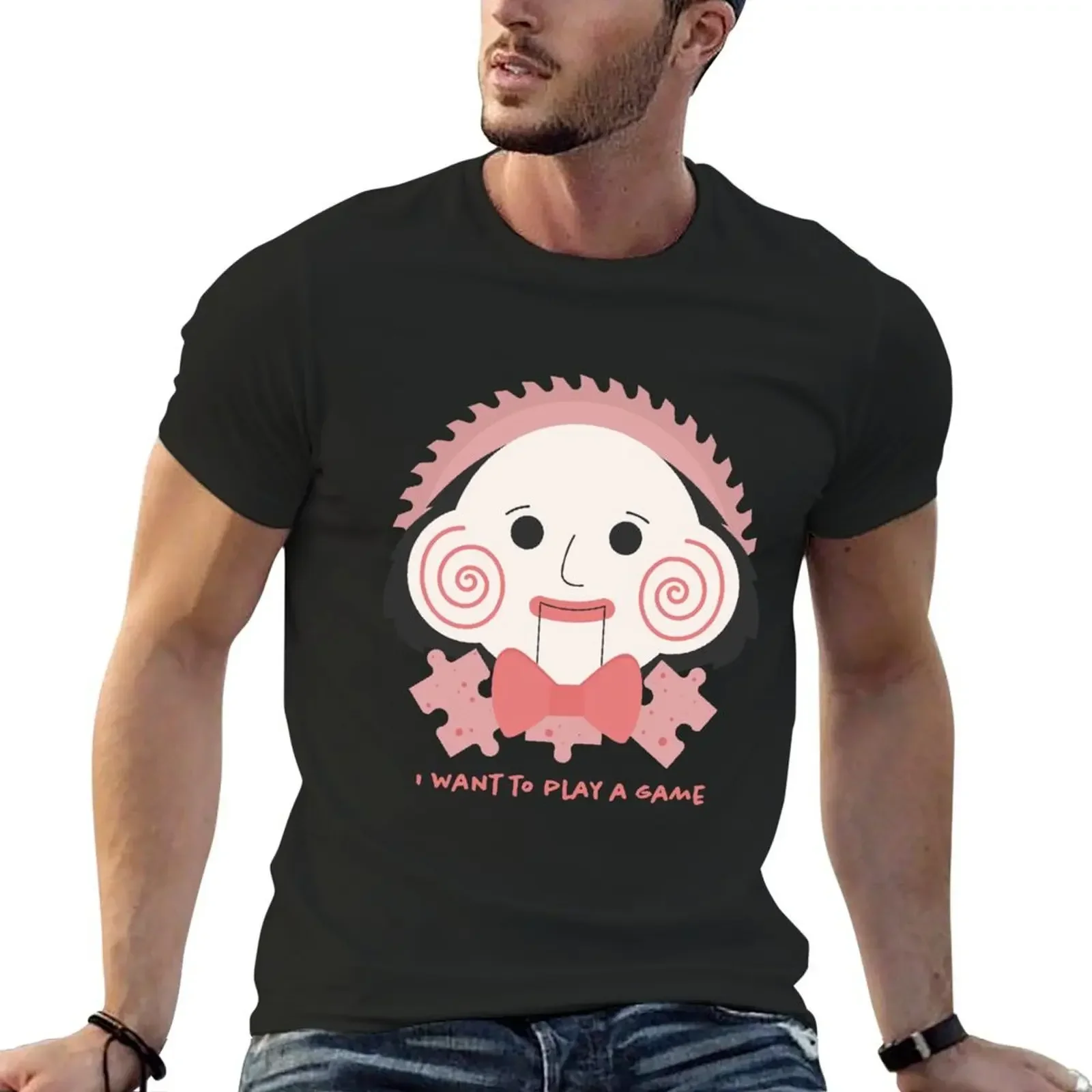 Billy The Puppet From Saw T-Shirt Summer Top T-Shirt Da Uomo Tinta Unita Ad Asciugatura Rapida