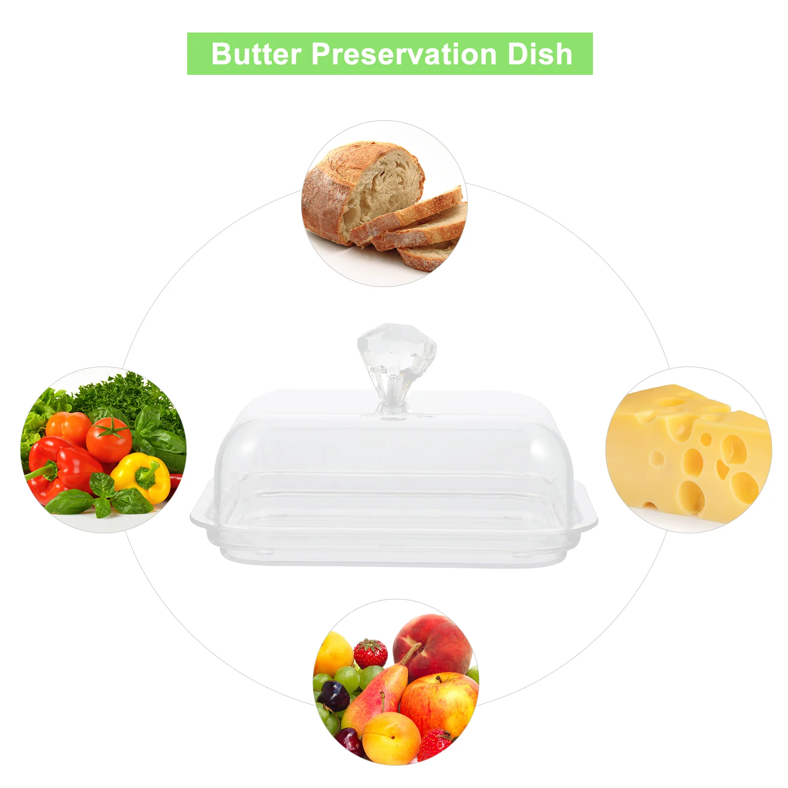 Butter Keeper Butter Storage Box Acrylic Kitchen Tableware Restaurant Accessories Food Containers Snack Holders