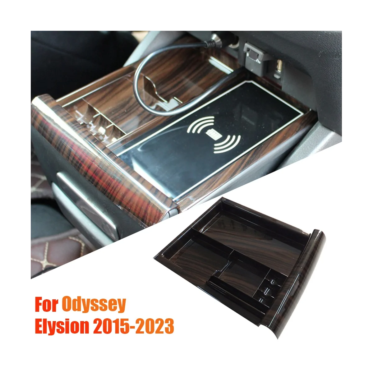 자동차 팔걸이 보관함, 혼다 오딧세이 엘리시전 2015-2023 센터 콘솔 정리함 트레이 코인 거치대 블랙-Freehip.co.kr