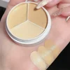 Moisturizing Contour Concealer Palette with Brush 3 Colors Full Coverage Acne Spot Dark Circles Concealer Cream Makeup Cosmetics 4