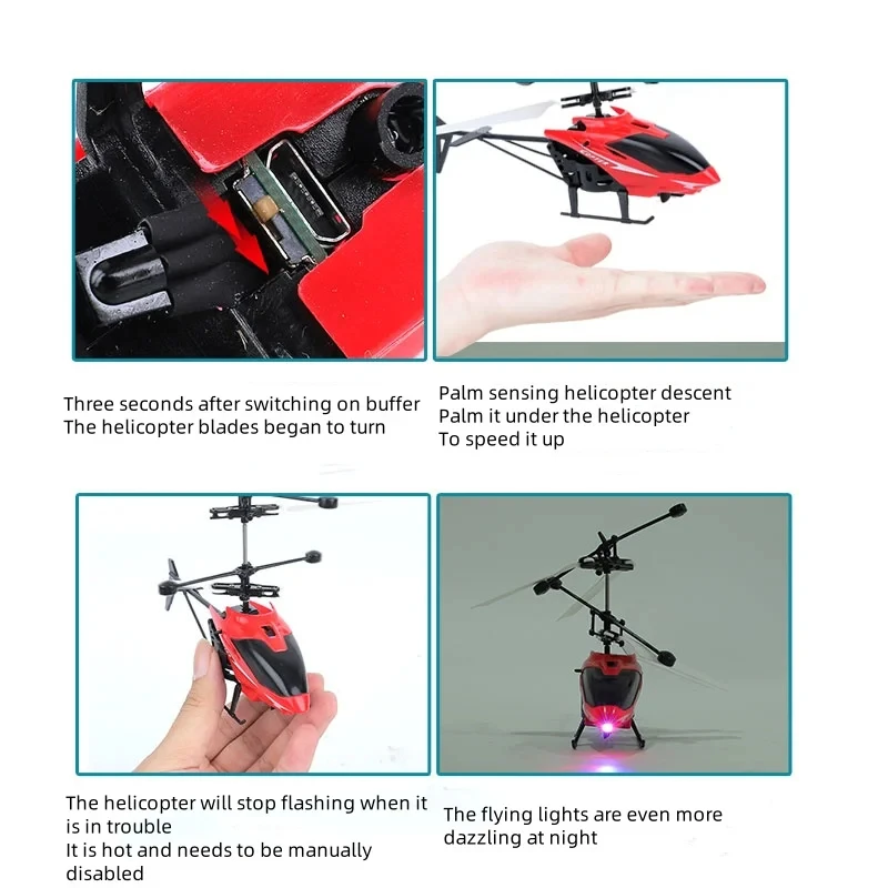 Mini Drone Remote Control Drone Remote Control Helicopter Mini Helicopter Toys Rechargeable Mini RC Drone Safe Fall-resistant RC Helicopters Children Toys（No remote control battery）
