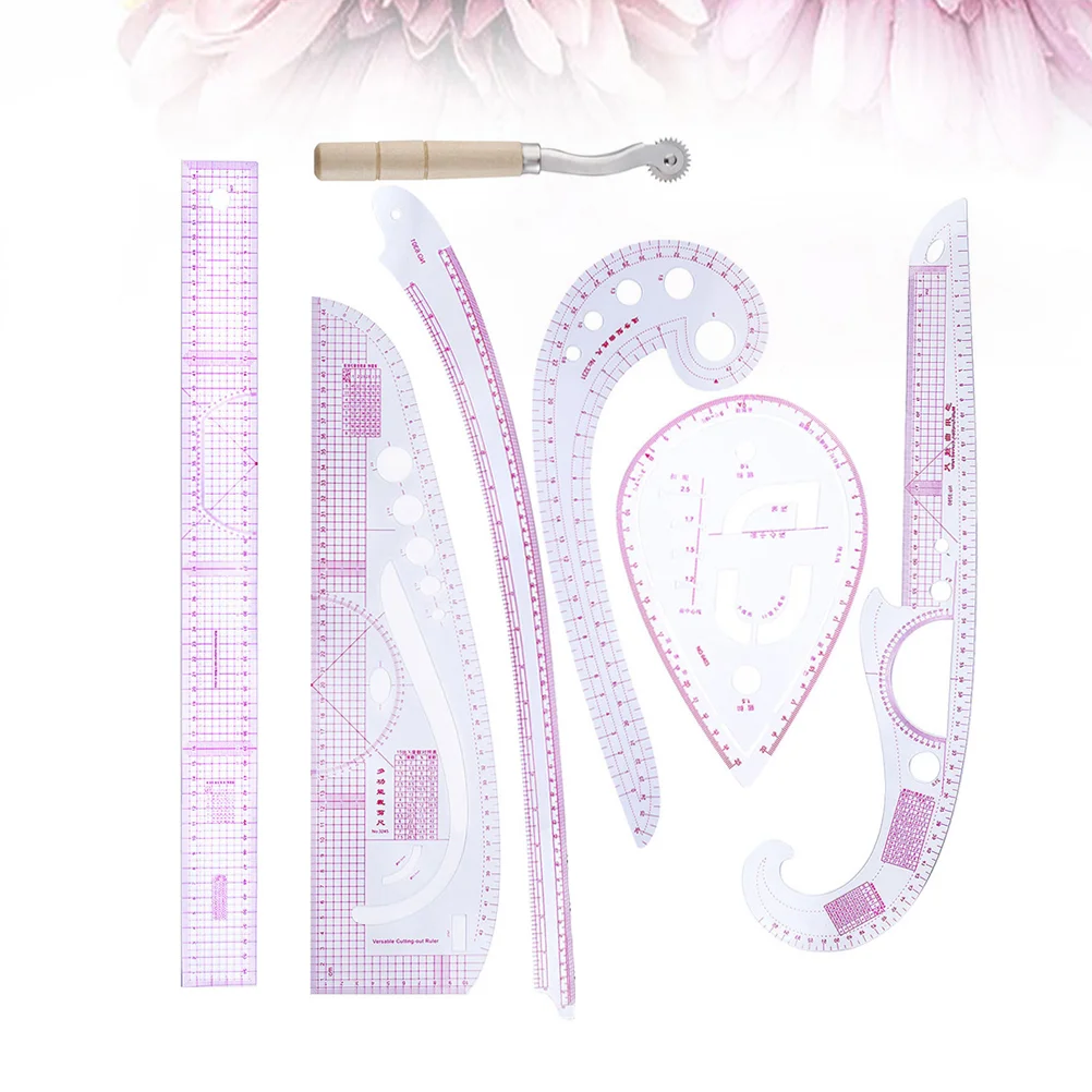 7pcs Design Ruler French Curve Ruler Set Tailor Craft Tool Dressmakers Rulers Tailor Rulers