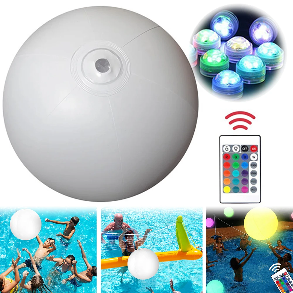 Waterproof PVC LED Glowing Balloon for Pool Party Decor