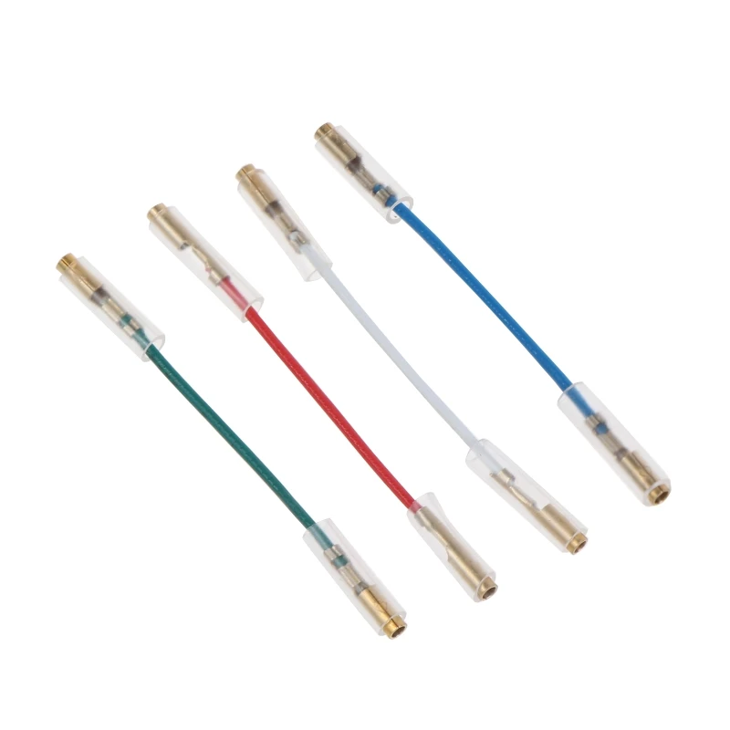 4PCS Leads Wires Header Wire Cable 40mm for 1.2-1.3mm Pins Turntable Phono Headshell Tonearm