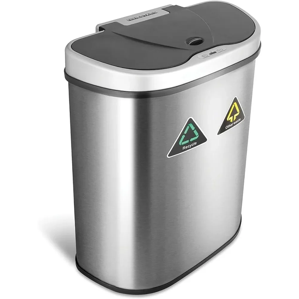 

18 Gal Automatic Sensor Trash Can for Kitchen Accessory Stainless Steel Kitchen and Home Items Food Waste Bathroom Trash Bin