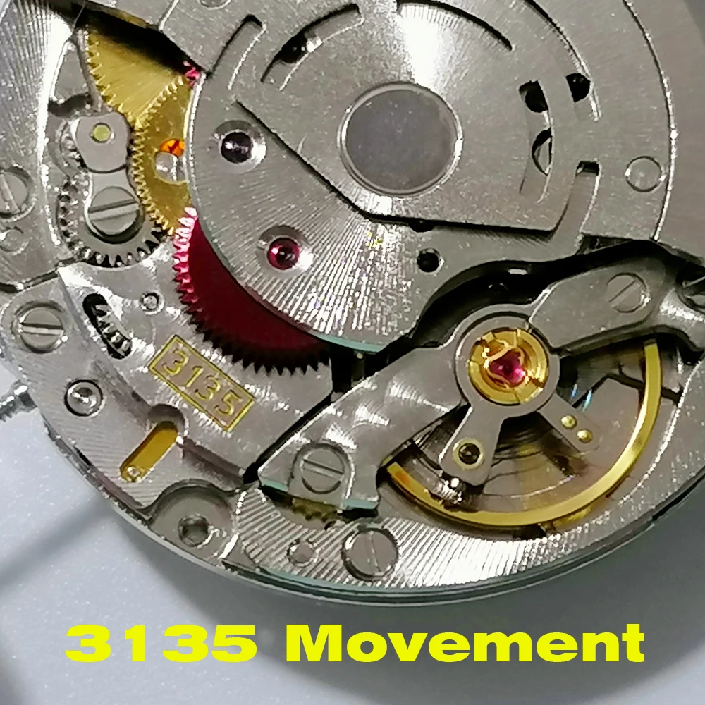 WatchCaliber3135ThreehandSingleCalendarBlueHairspringNew