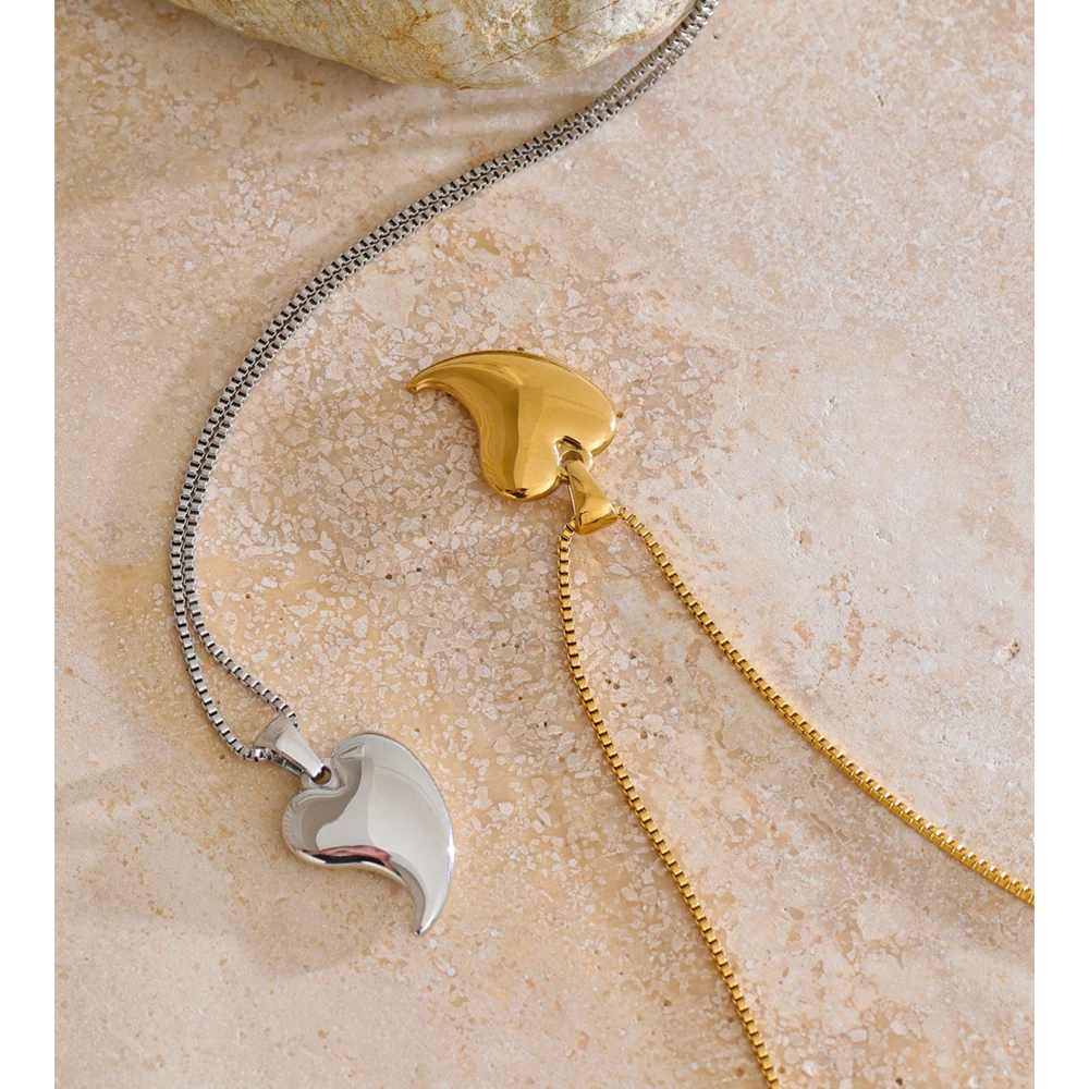 Yhpup Women Jewelry Heart Pendant Necklace