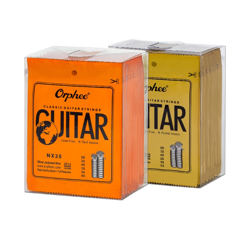

Orphee 6pcs/Set Classical Guitar Strings Silver Plated Wire Nylon Strings NX Series for Classic Acoustic Guitar Accessories
