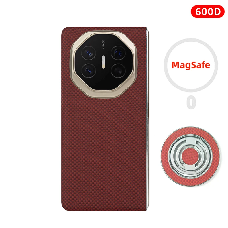 Ultra-Thin Carbon Kevlar Fiber Aramid Magnetic Case - Slim, Lightweight, Matte Black Premium Cover