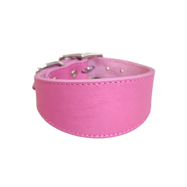 Wide Padded Dogs Collar Genuine Leathers Puppy Collars for Lurchers Italian Greyhounds Comfortable Pet Dogs Accessories B03E 5