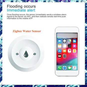 CEA Zigbee Water Immersion Sensor Water Leak Detector Water Linkage Alarm App Remote Monitoring Water Leak Detector 1