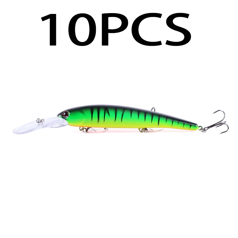 Deep Diving Minnow Wobbler Lure - Premium Fishing Bait for Bass, Pike, Walleye, and Perch