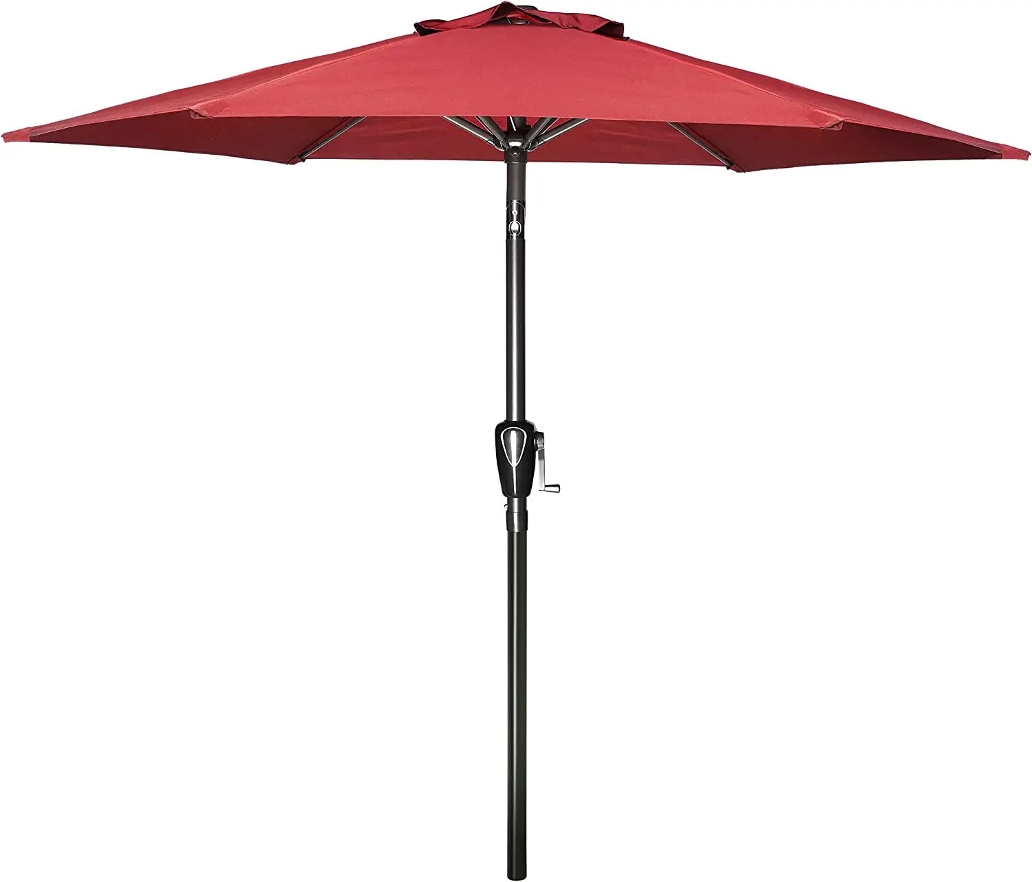 Simple Deluxe 7.5ft Patio Outdoor Table Market Yard Umbrella with Push Button Tilt/Crank, 6 Sturdy Ribs for Garden, Deck