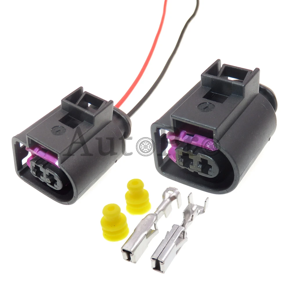 

1 Set 2 Hole 4D0971992 Car Plastic Housing Waterproof Plug Auto High Pressure Oil Pump Electric Wire Starter Socket For Audi